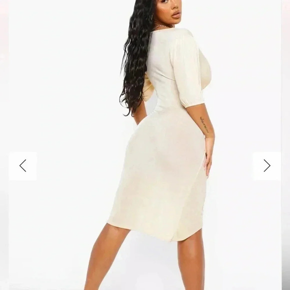 BOOHOO bodycon barbiecore dress! NWT wrap overlay,fuchsia,supplice,event,sexy - Picture 12 of 15